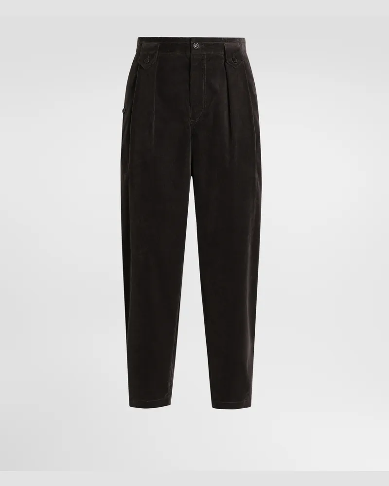 Dolce & Gabbana Velvet Trousers - Mann Collection Grau 