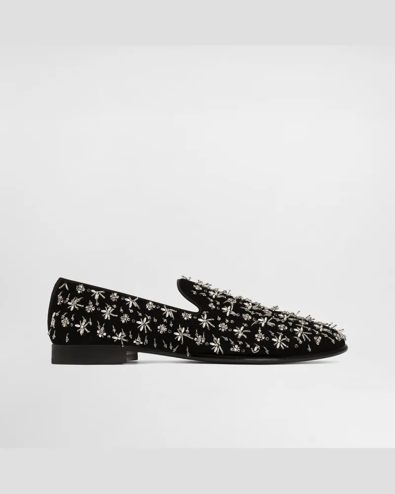 Dolce & Gabbana Pantoffeln Aus Samt - Mann Driver Und Mokassins Mehrfarbig Mehrfarbig