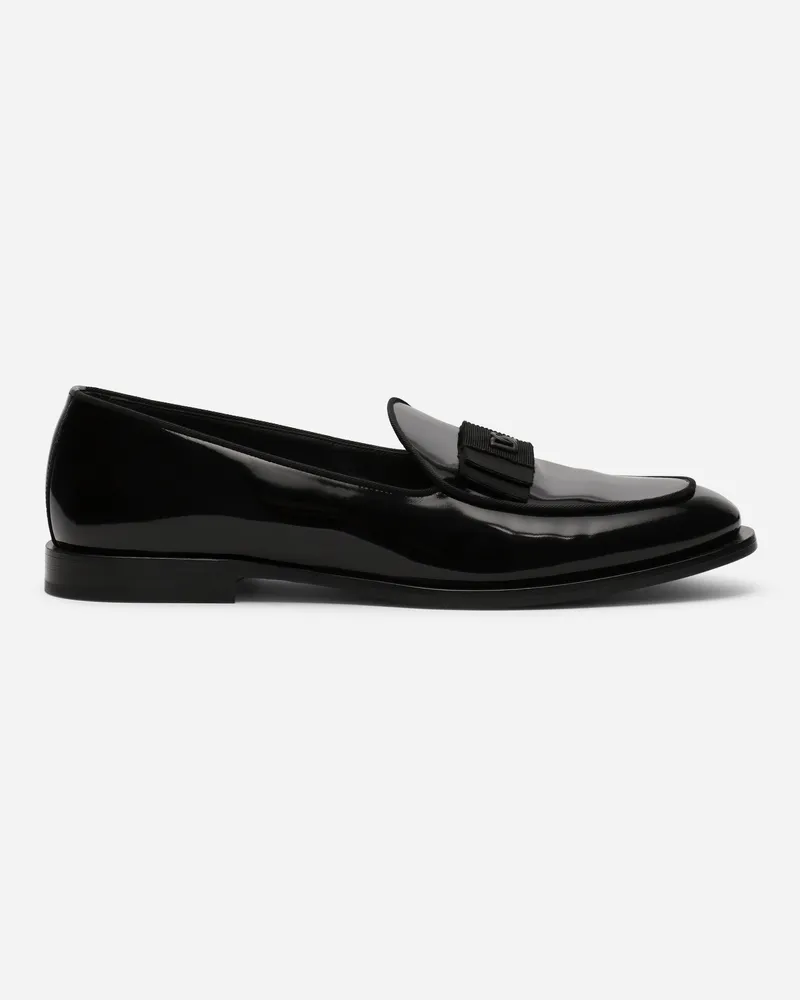 Dolce & Gabbana Pantofola - Mann Driver Und Mokassins Schwarz Leder Schwarz