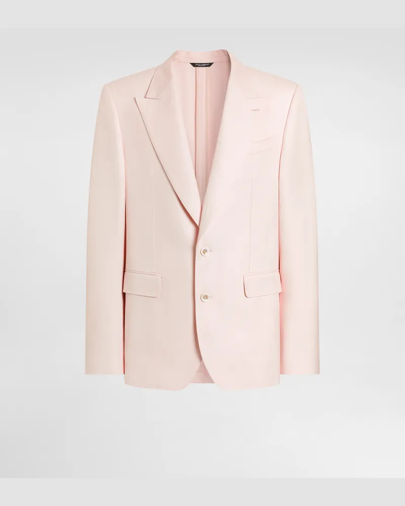 Dolce & Gabbana Jacke Sicilia Light Aus Viskose Mit Einreihiger Knopfleiste - Mann Anzüge Und Blazer Rosa Rosa