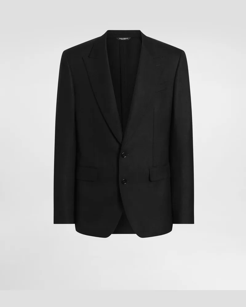 Dolce & Gabbana Jacke Sicilia Light Aus Viskose Mit Einreihigem Verschluss - Mann Anzüge Und Blazer Schwarz Black
