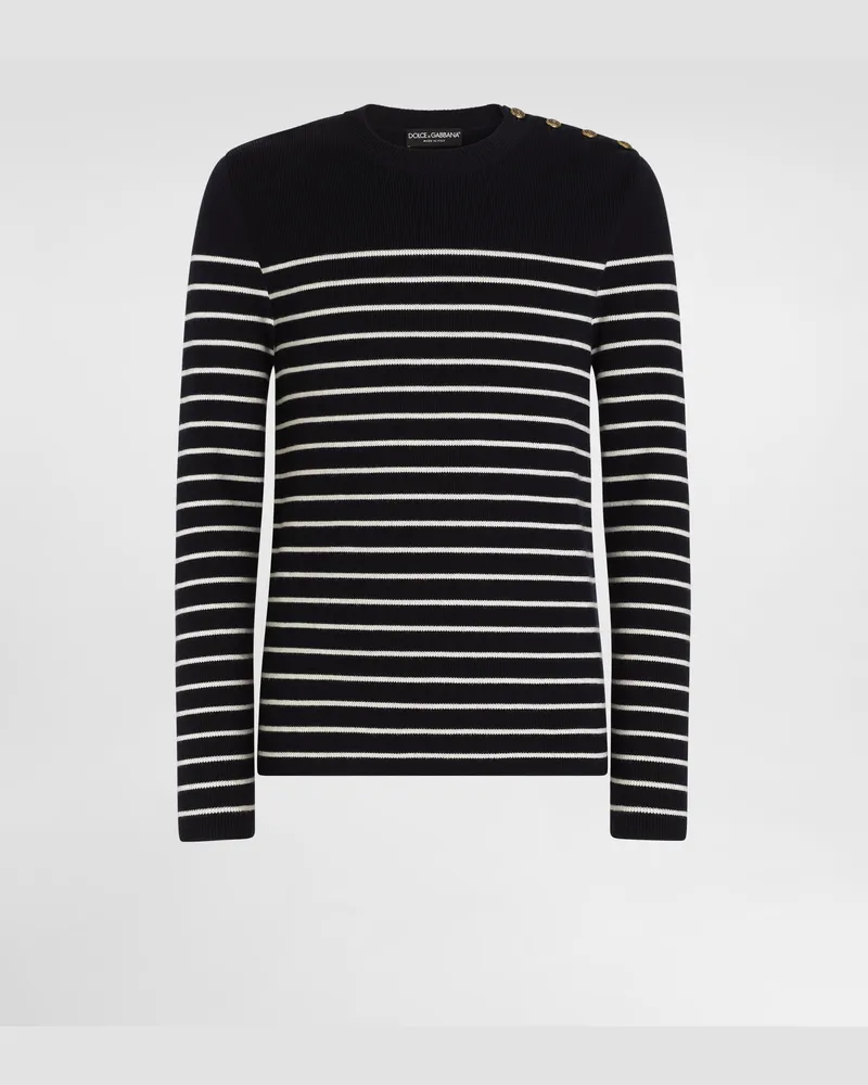 Dolce & Gabbana Pullover Aus Schurwolle - Mann Strickwaren Wei Multicolor