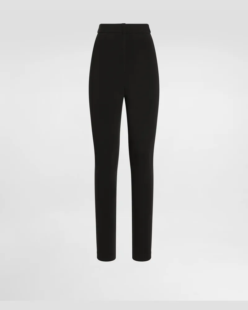 Dolce & Gabbana Jersey-leggings Aus Milano Ripp - Frau Hosen Und Shorts Schwarz Viskose Schwarz