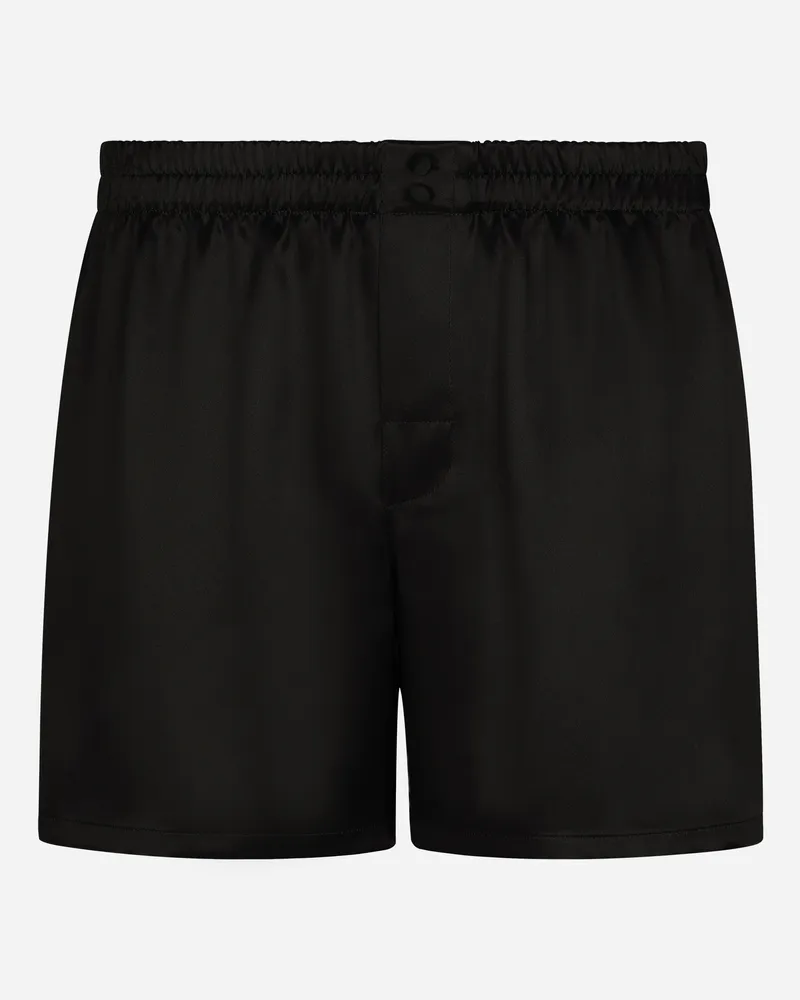 Dolce & Gabbana Shorts Aus Seide - Mann Unterwäsche Und Loungewear Schwarz Seide Black