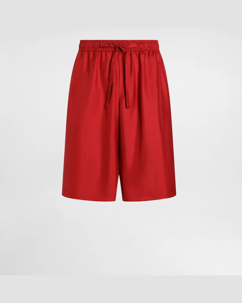 Dolce & Gabbana Bermudashorts Vanity Aus Seidentwill - Mann Hosen Und Shorts Rot Rot