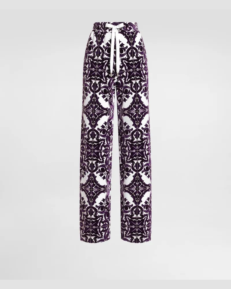 Dolce & Gabbana Majolica-print Trousers - Frau Hosen Und Shorts Multicolor Multicolor