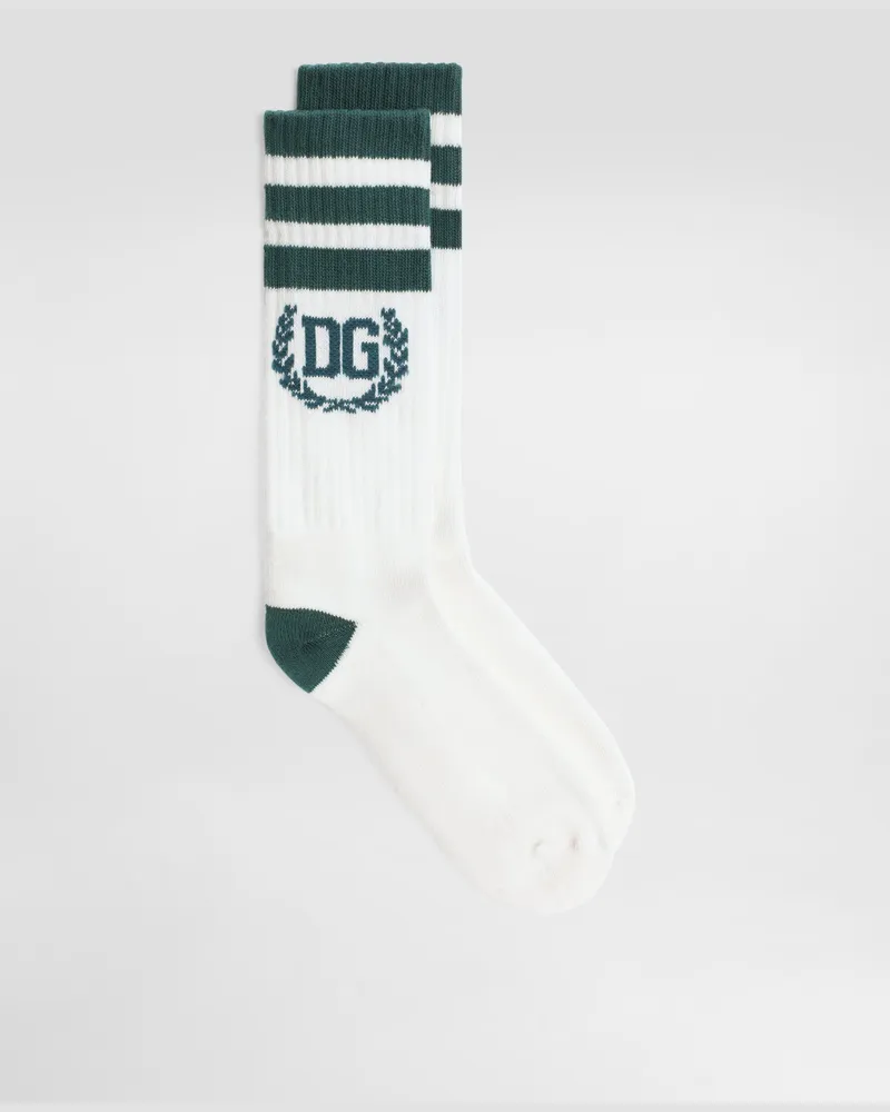 Dolce & Gabbana Short Ribbed Cotton Socks - Mann Socken Multicolor Multicolor