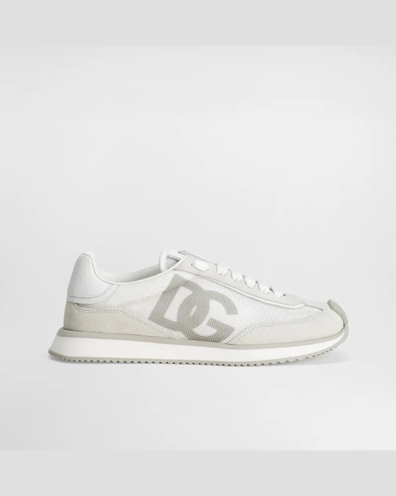Dolce & Gabbana Sneaker Dg Cushion Aus Materialmix - Frau Sneakers Weiss Weiss