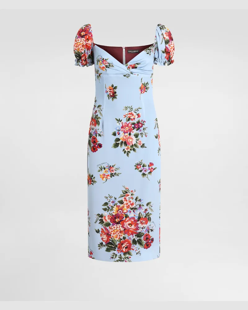 Dolce & Gabbana Flower Bouquet-print Dress - Frau Kleider Multicolor Multicolor