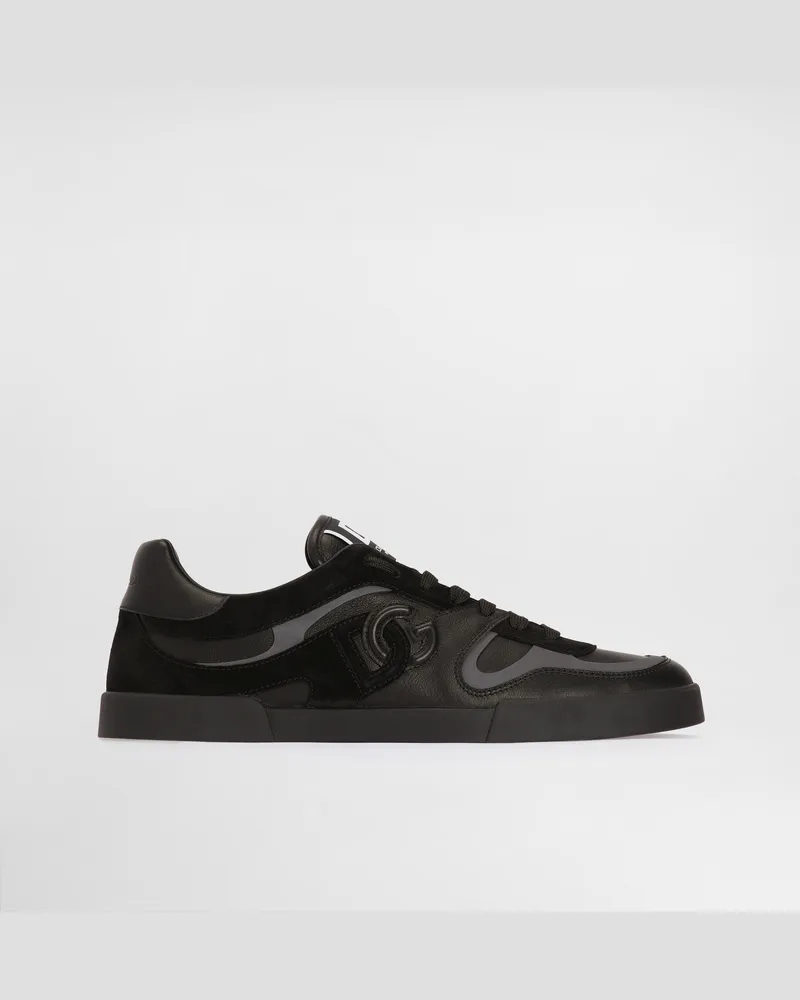 Dolce & Gabbana Sneaker Portofino Aus Kalbsleder - Mann Sneakers Schwarz Schwarz