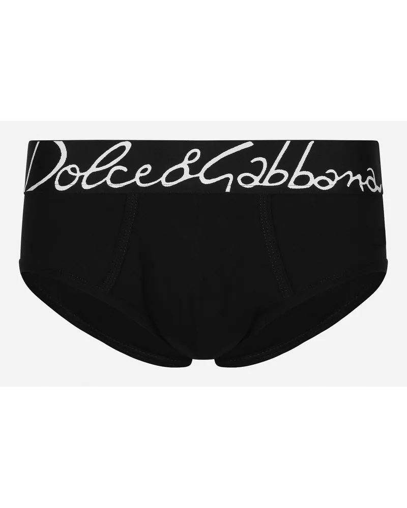 Dolce & Gabbana Slip Brando Baumwollstretch Schwarz