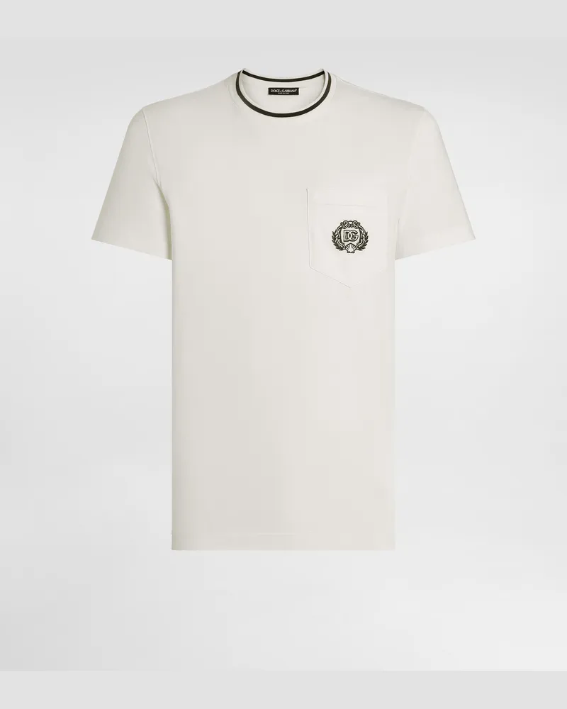 Dolce & Gabbana Jersey T-shirt - Mann T-shirts Und Polos Wei� Baumwolle White
