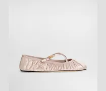 Ballerina Aus Satin - Frau Flat Puder