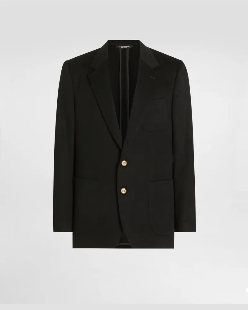 Dolce & Gabbana Einreihige Jacke Portofino Aus Kaschmir - Mann Anzüge Und Blazer Schwarz Schwarz