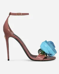 Dolce & Gabbana Sandalette aus Lackleder Rosa