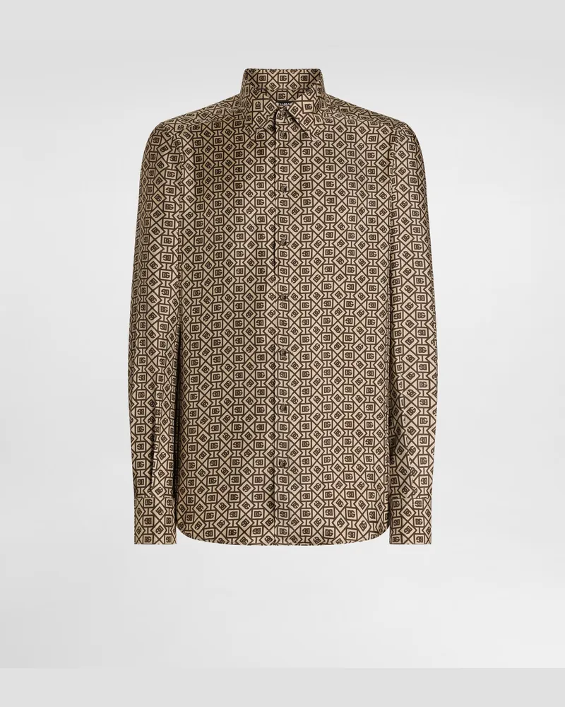 Dolce & Gabbana Printed Silk Twill Martini Shirt - Mann Hemden Print Print