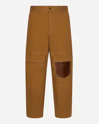 Dolce & Gabbana Cargohose aus Gabardine Braun