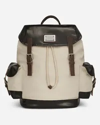 Dolce & Gabbana Rucksack aus Canvas Beige