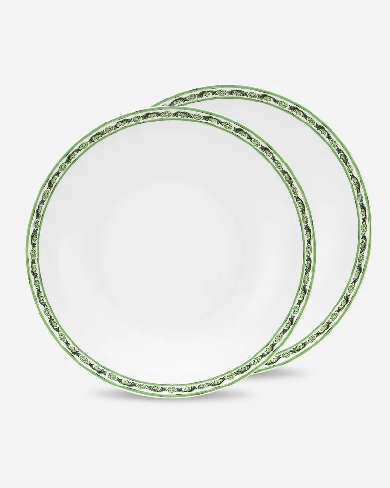 Dolce & Gabbana 2er-set Tiefe Teller Aus Porzellan - Suppenteller Mehrfarbig Mehrfarbig