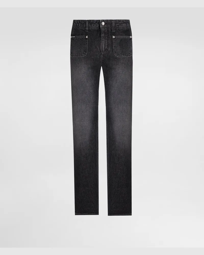 Dolce & Gabbana Flared Denim Jeans - Frau Denim Mehrfarbig Multicolor