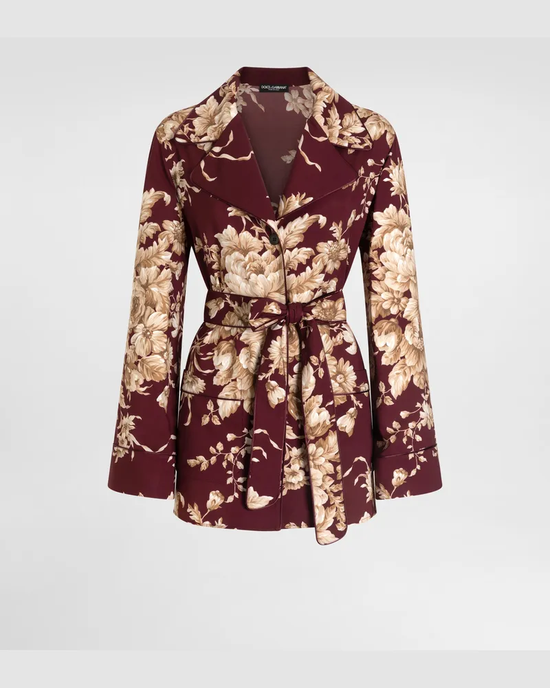 Dolce & Gabbana Bluse Vanity Aus Charmeuse Mit Rosenprint - Frau Blusen Und Tops Drucken Drucken