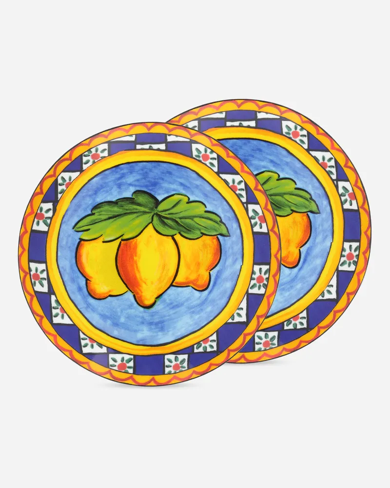Dolce & Gabbana Set 2 Porcelain Bread Plates - Brotteller Mehrfarbig Mehrfarbig