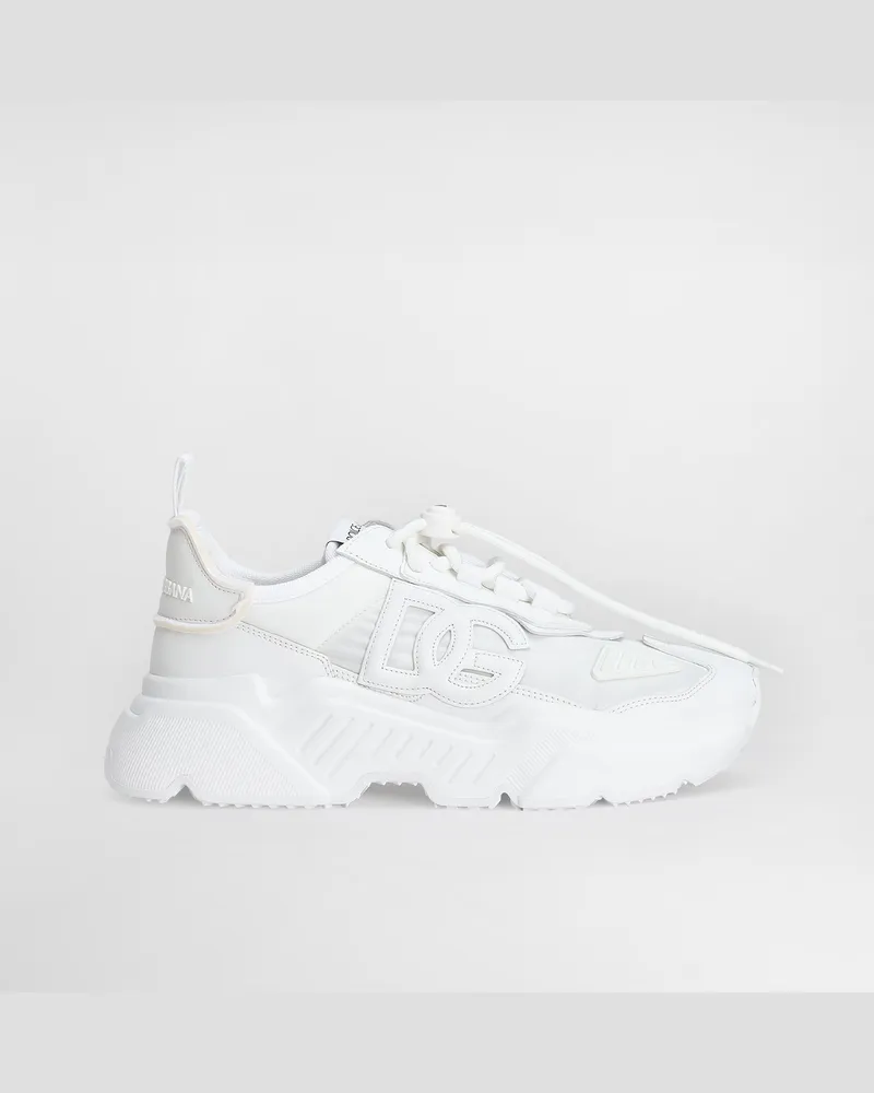 Dolce & Gabbana Sneaker Daymaster Aus Materialmix - Frau Sneakers Wei� Stoff Weiss