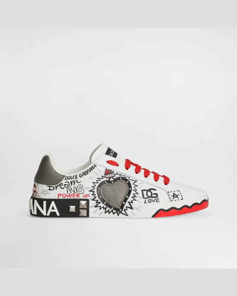 Dolce & Gabbana Sneaker Portofino Aus Kalbsleder - Mann Sneakers Mehrfarbig Mehrfarbig