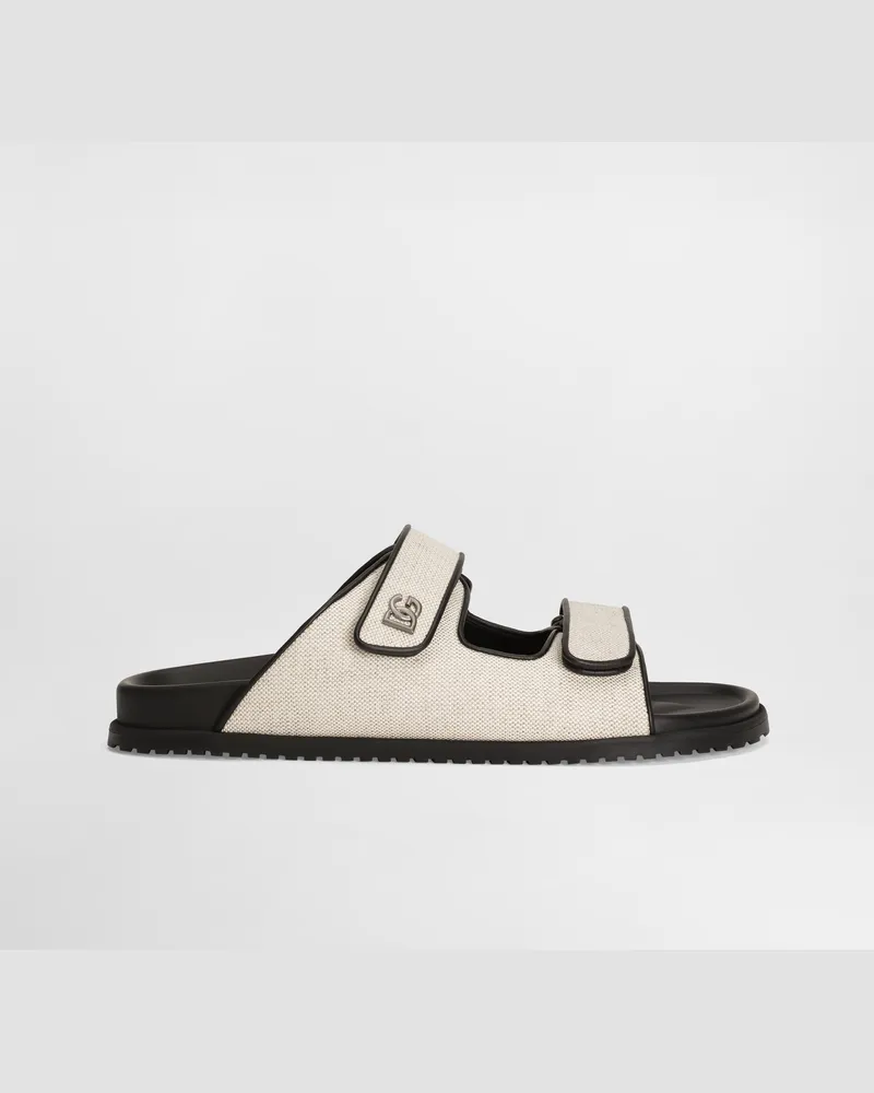 Dolce & Gabbana Salt&pepper Fabric Sandal - Mann Sandalen Und Slides Multicolor Multicolor