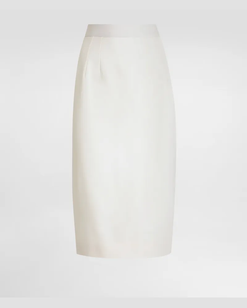 Dolce & Gabbana Bi-stretch Twill Pencil Skirt - Frau Röcke Wei White