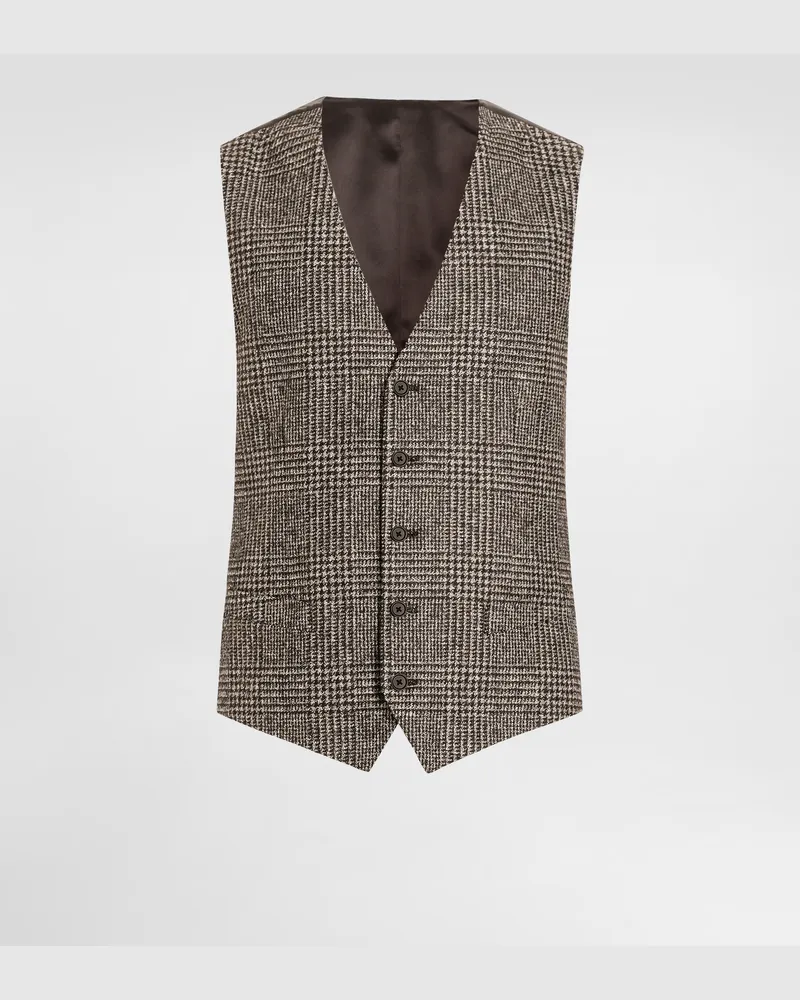 Dolce & Gabbana Glen Plaid Vest - Mann Anzüge Und Blazer Multicolor Alpaka Multicolor