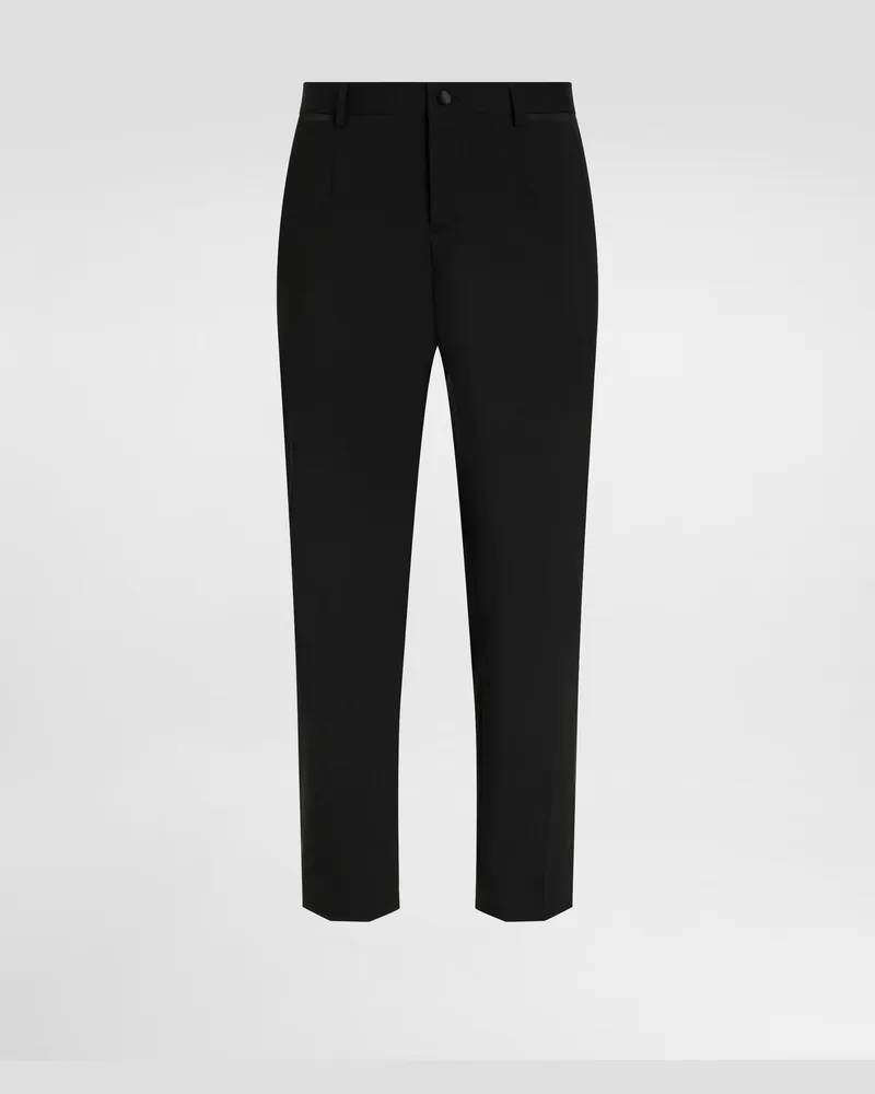 Dolce & Gabbana Smokinghose Aus Stretchwolle - Mann Hosen Und Shorts Schwarz Black