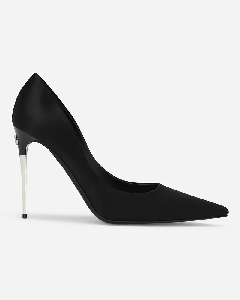 Dolce & Gabbana Pumps Aus Satin - Frau Pumps Und Slingbacks Schwarz Viskose Black