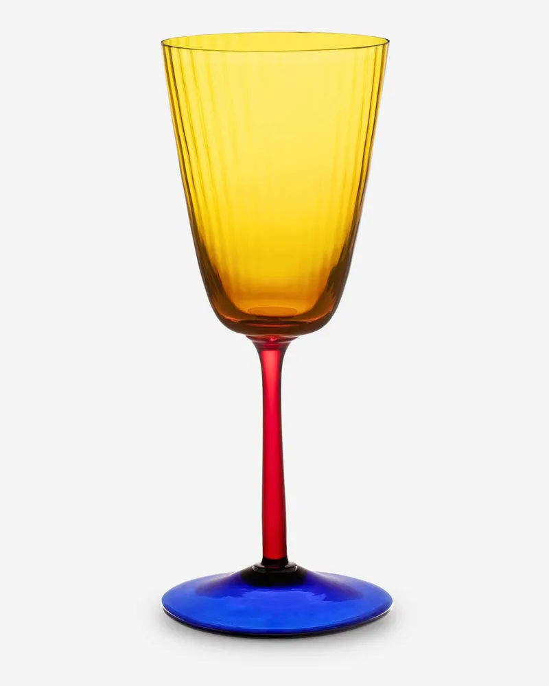 Dolce & Gabbana Hand-blown Murano White Wine Glass - Weingläser Mehrfarbig Mehrfarbig