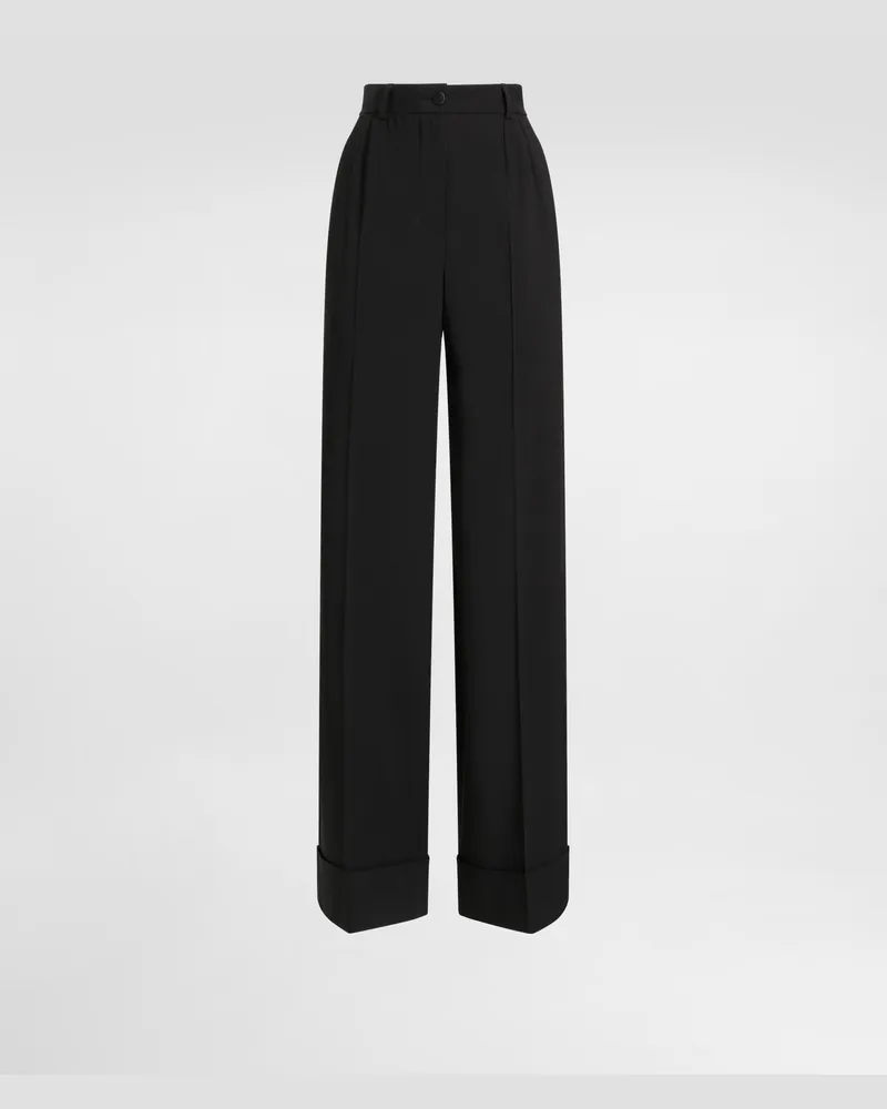 Dolce & Gabbana Bi-stretch-hose Aus Wolle - Frau Hosen Und Shorts Schwarz Schwarz