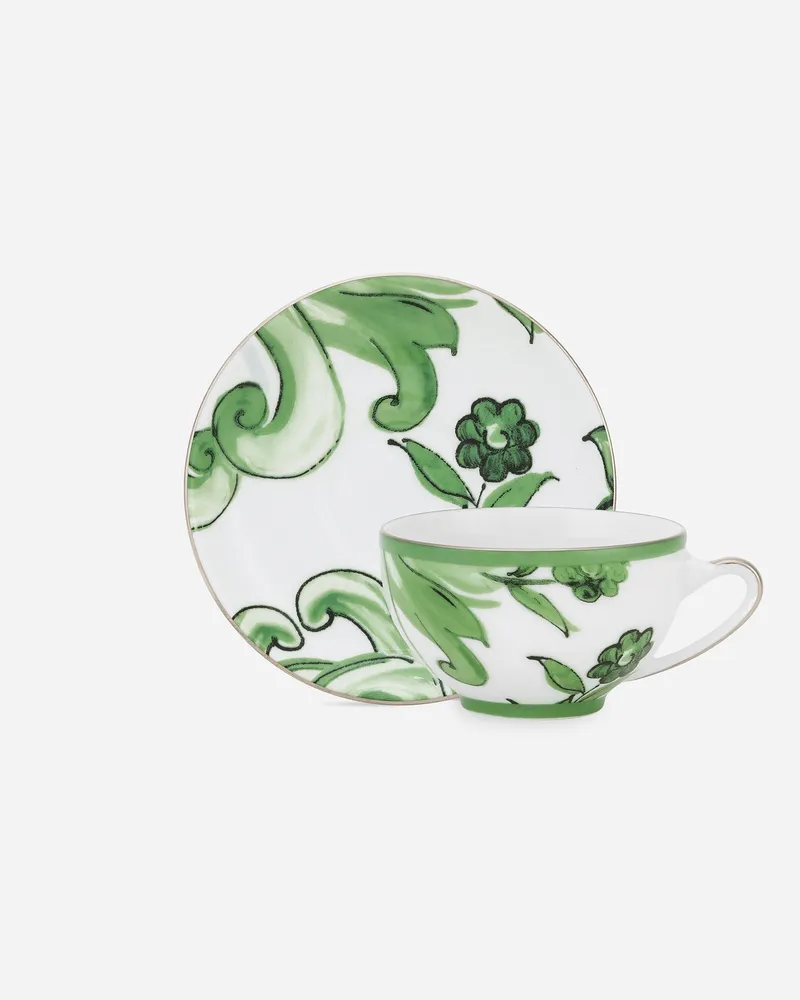 Dolce & Gabbana Teetasse Mit Untertasse Aus Porzellan - Teetassen Mehrfarbig Mehrfarbig