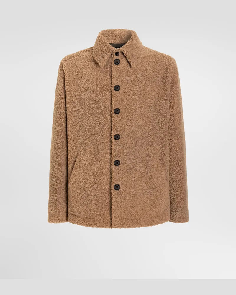 Dolce & Gabbana Lammfelljacke Aus Nappa-lammfell - Mann Mäntel Und Jacken Braun Braun