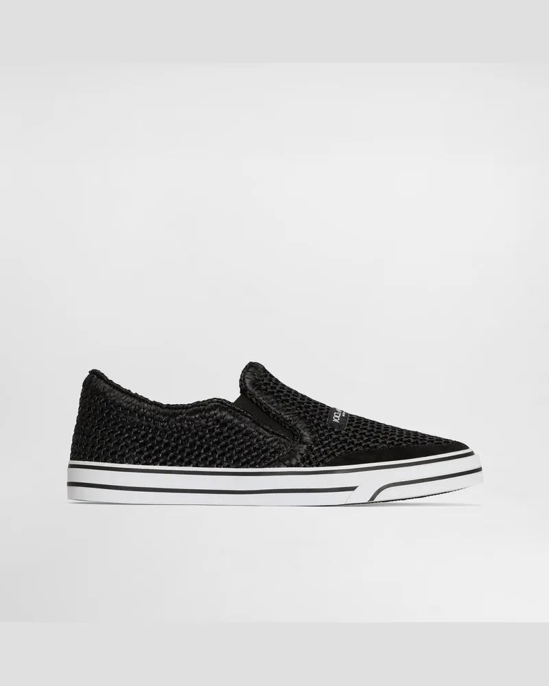 Dolce & Gabbana Sneaker Dg Sailing Aus Raffia - Mann Sneakers Schwarz Black