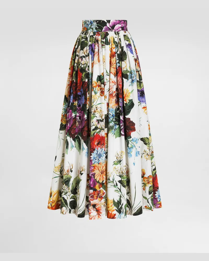 Dolce & Gabbana Rock Mit Blumenbouquet-print - Frau Röcke Drucken Drucken