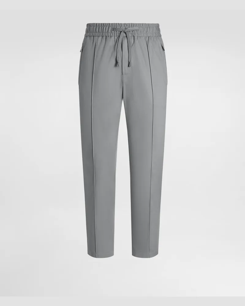 Dolce & Gabbana Jogginghose Aus Baumwollgabardine - Mann Hosen Und Shorts Grau Grau