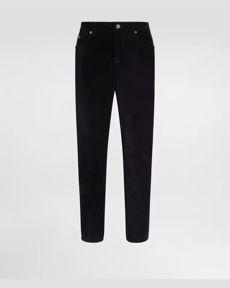 Dolce & Gabbana Cotton And Cashmere Regular Trousers - Mann Hosen Und Shorts Schwarz Black