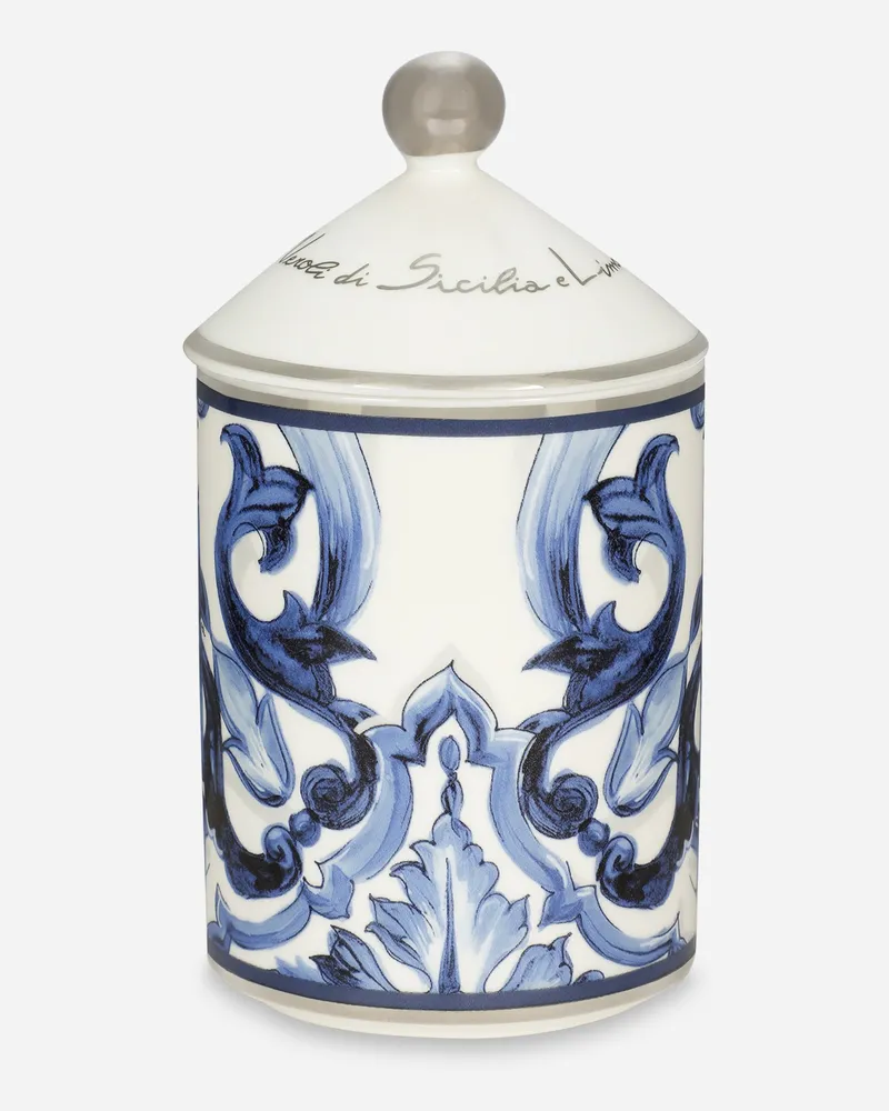 Dolce & Gabbana Porcelain Scented Candle – Sicilian Neroli And Lemon - Kerzen Mit Deckel Mehrfarbig Mehrfarbig