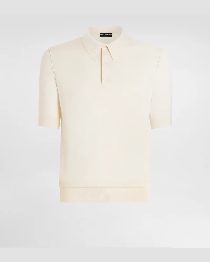 Dolce & Gabbana Poloshirt Aus Kaschmir - Mann Strickwaren Wei Weiss
