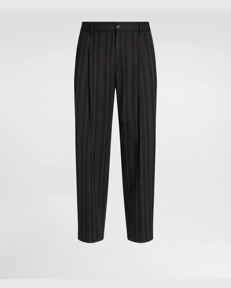 Dolce & Gabbana Hose Aus Wolle In Nadelstreifenoptik - Mann Hosen Und Shorts #n/d 