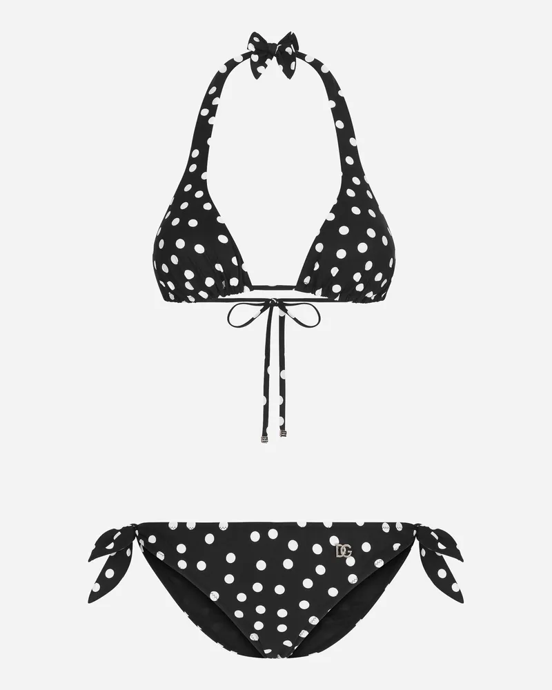Dolce & Gabbana Triangel-bikini Punkteprint - Frau Bademode Drucken Drucken