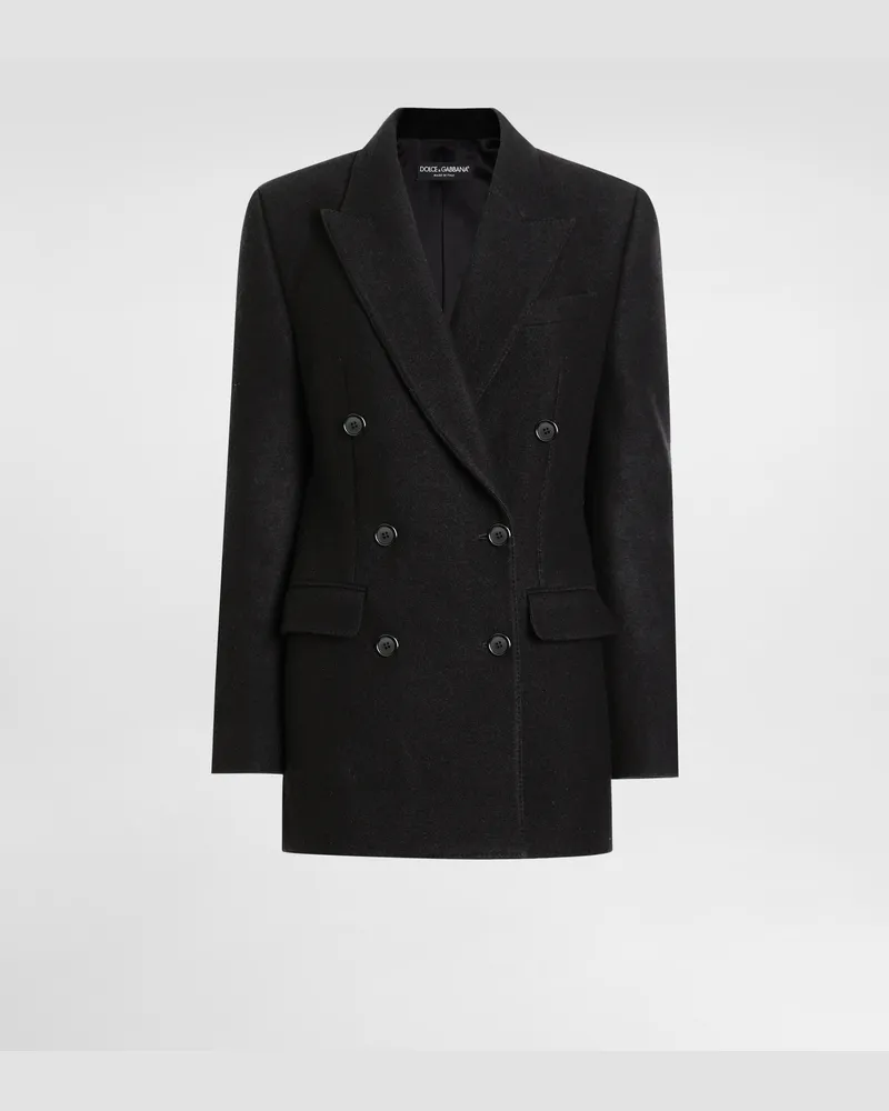 Dolce & Gabbana Wool Cloth Jacket - Frau Blazer Schwarz Black