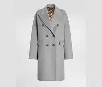 Mantel Aus Kaschmir Mit Doppelreiher-knöpfung - Frau Collection Grau