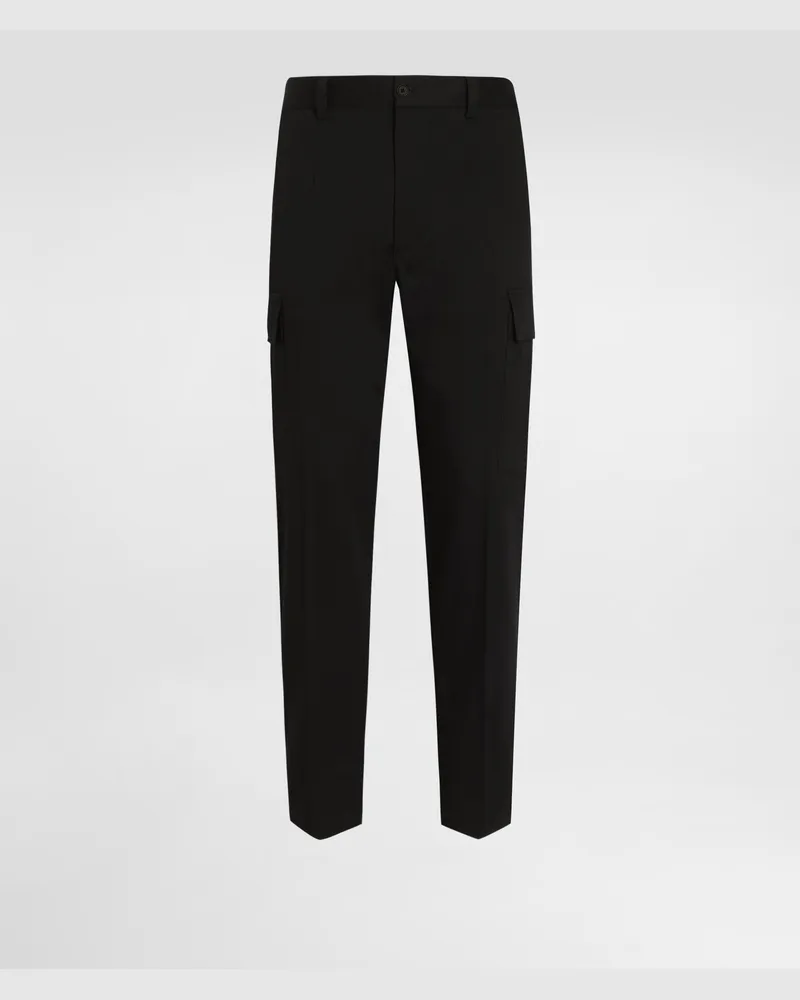 Dolce & Gabbana Cargohose Aus Baumwolle - Mann Hosen Und Shorts Schwarz Schwarz