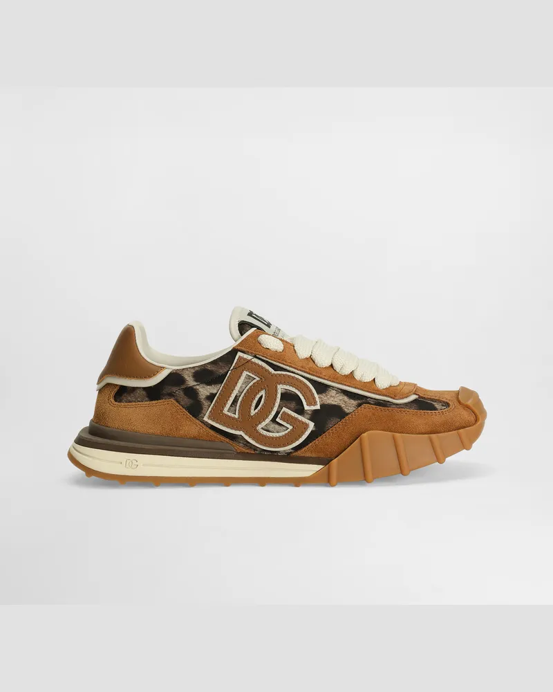 Dolce & Gabbana Dg Athletic Fabric Sneakers - Frau Sneakers Animalprint Drucken