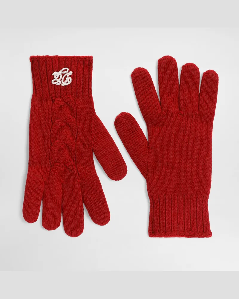 Dolce & Gabbana Strickhandschuhe - Frau Collection Rot 
